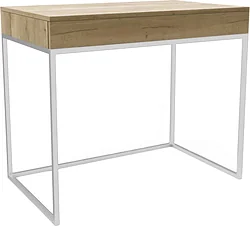 Без зеркала Hype Mebel Авелин 90x40 (белый/дуб галифакс натуральный)