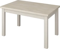 Кухонный стол Senira Кастусь 110-145x70 (дуб выбеленный/белый)