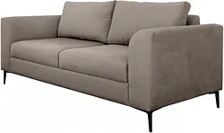 Прямой диван Brioli Марк двухместный (V3-серый/коричневый)