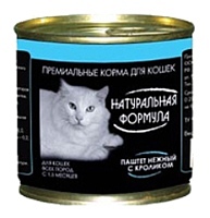 Натуральная Формула (0.25 кг) 15 шт. Консервы для кошек с Кроликом