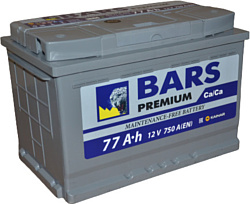 Автомобильный аккумулятор BARS Premium 6СТ-77 АПЗ о.п. (77Ah)