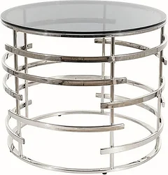 Журнальный столик Signal LIVIA (дымчатый/серебряный) Журнальный столик Signal LIVIA (дымчатый/серебряный)