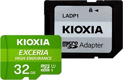 Карта памяти Kioxia Exceria High Endurance microSDHC LMHE1G032GG2 32GB (с адаптером)