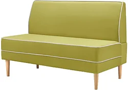 Прямой диван Mio Tesoro Бадди 1200 (Velutto 28/Velutto 01/натуральное дерево)