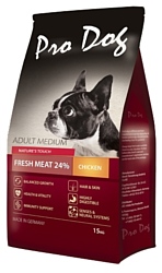 Pro Dog Для собак средних пород с курицей сухой (15 кг)