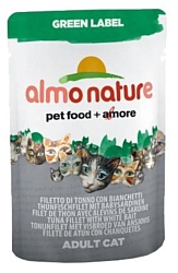 Almo Nature Green Label Adult Cat Tuna Fillet and White Bait (0.055 кг) 1 шт.
