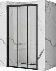 Душевая дверь Rea Alex 90 (черный/прозрачное стекло)