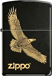 Zippo Black Matte Eagle 218