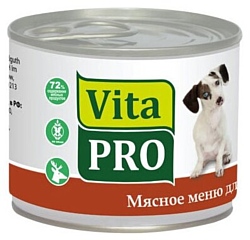 Vita PRO (0.2 кг) 6 шт. Мясное меню для собак, дичь