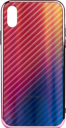 EXPERTS Aurora Glass для Apple iPhone XS Max с LOGO (розовый)