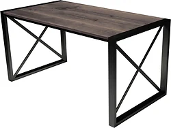Кухонный стол Buro7 Лофт 150 (классика, дуб мореный/черный)
