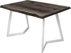 Кухонный стол Buro7 Уиллис 150 (с обзолом и сучками, дуб мореный/белый) Кухонный стол Buro7 Уиллис 150 (с обзолом и сучками, дуб мореный/белый)