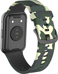 Rumi силиконовый для Huawei Watch FIT, Watch FIT Elegant (зеленый камуфляж)