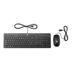 HP Slim Keyboard and Mouse T6T83AA black USB