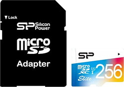 Silicon Power Elite microSDXC SP256GBSTXBU1V20SP 256GB + SD adapter