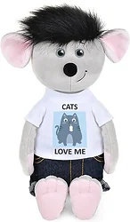 Мягкая игрушка Maxitoys Luxury Мышонок Славик в жжинсах и футболке MT-MRT021934-28