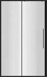 Душевая дверь Niagara Nova NG-84-L9FHB 90x195 (черный матовый/рифленое стекло)