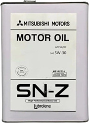Моторное масло Mitsubishi LUBROLENE SN-Z 5W-30 API SN 4л