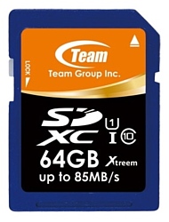 Team Group Xtreem SDXC class 10 UHS-1 85MB/s 64GB