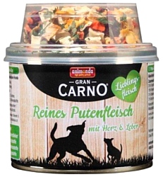 Animonda GranCarno Lieblingsfleisch для собак c индейкой и сушеными овощами (0.2 кг) 3 шт.