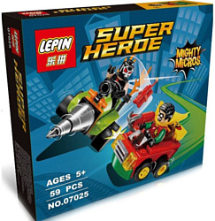 Lepin Marvel 07025 Робин против Бэйна аналог Lego 76062