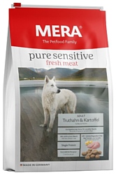 Mera (12.5 кг) Pure Sensitive Fresh Meat с индейкой и картофелем для взрослых собак