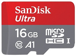 SanDisk Ultra microSDHC Class 10 UHS-I A1 98MB/s 16GB + SD adapter