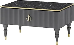 Журнальный столик Неман мебель МН-043-38 (черный/серый)