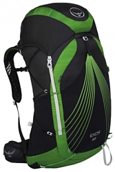 Osprey Exos 58 black/green (bassalt black)