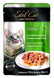 Edel Cat Пауч с Индейкой и Уткой в соусе (0.1 кг) 20 шт.