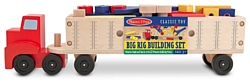 Melissa & Doug Classic Toy 2758 Big Rig Building Truck Wooden Play Set