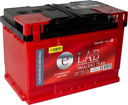 Автомобильный аккумулятор E-Lab 6СТ-75 R+ (75Ah)