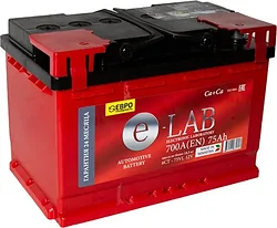 Автомобильный аккумулятор E-Lab 6СТ-75 R+ (75Ah)