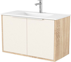 Тумба под умывальник Дабер 018 WeltWasser Deilbach 7517-80 Т18.8W.0.18Б (бежевый/дуб бардолино/ручка белая)