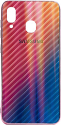 EXPERTS Aurora Glass для Samsung Galaxy A20/A30 с LOGO (розовый)