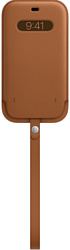 Apple Leather Sleeve with MagSafe для iPhone 12 Pro Max (коричневый)