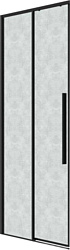 Душевая дверь Grossman Galaxy 120x195 1/2.K33.01.12.21.02 (черный матовый/шиншилла стекло)