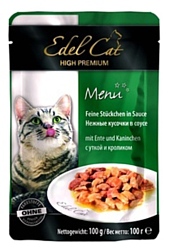 Edel Cat Пауч с Уткой и Кроликом в соусе (0.1 кг) 20 шт.
