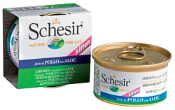 Schesir (0.085 кг) 1 шт. Кусочки в желе. Куриное филе с алоэ. Консервы для котят