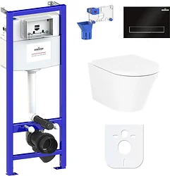 Унитаз Lavinia Boho Relfix Biore Rimless 7 в 1 87040100 (черный пластик)