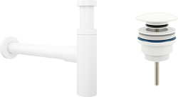 Wellsee Drainage System 182123003 (сифон, донный клапан, матовый белый)