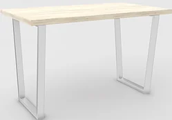 Кухонный стол Hype Mebel Трапеция 125x75 (белый/древесина белая) Кухонный стол Hype Mebel Трапеция 125x75 (белый/древесина белая)