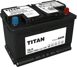 Автомобильный аккумулятор Titan AGM R+ (70Ah)
