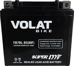 Аккумулятор для мотоцикла VOLAT YB7BL-BS(MF) R+ (7Ah)