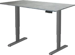 Стол для работы стоя ErgoSmart Unique Ergo Desk 1200x650x18 мм (бетон чикаго/черный)