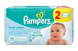 Pampers Fresh Clean Duo (2х64шт)