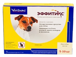 Virbac Эффитикс капли для собак 5-10 кг