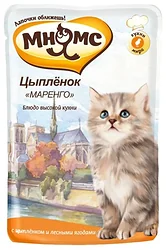 Корм для кошек Мнямс (0.085 кг) 1 шт. Цыплёнок Маренго Влажный корм для котят