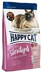Happy Cat (4 кг) Sterilised Voralpen-Rind