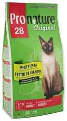 ProNature 28 Meat Fiesta with Chicken, Salmon & Lamb Flavor для взрослых кошек (5.44 кг)